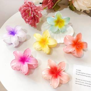Rhosyn Flower Petal Floral Design Hair Styling Claw Clutcher Clips (Any 2 color) Hair Claw