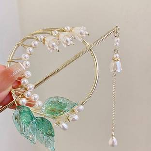 Rubela Chinese Style Hairpin with Fan Tassels Elegant HairStick for Stunning Hairstyles Hair Pin