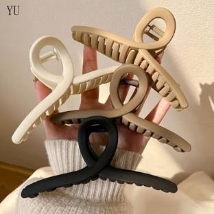 Freebies Sturdy Matte Hair Clip Claw, Big Hair Claw Cluthere for women Set of 4 Hair Clip
