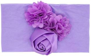 SYGA Baby Girls Rose Floral Hairbands Hair Accessories Nylon Newborn Kids (Purple) Head Band