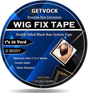 Getvock Invisible Hold Black Lace Tape - 25Y Pack Of 1 Hair Accessory Set