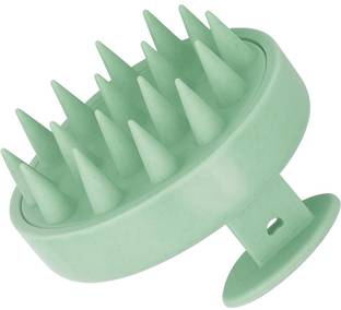 RUGY Scalp Massager Shampoo Brush, Eco-friendly Wheat Straw body with Soft Silicon Hair Accessory Set