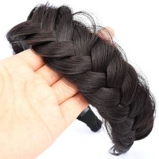 MEGARICH 1 Piece Braided Synthetic Hairband Plaited Plastic Headband Hair Band