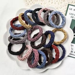 Myra Collection 20PCS Women Simple Basic Elastic Hair Bands Ties Scrunchie Ponytail Holder Rubber Bands Girls' Fashion Headband Hair Accessories Rubber Band