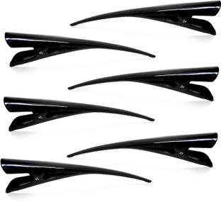 Comet Busters Stylish Black Banana Clips, Hair Clutcher For Women Bun Stick