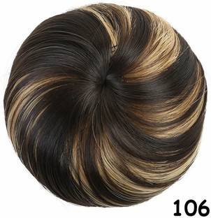 Rudrika Hair Extension Brown Highlighted Hair Bun with Stylish Curly Hair Women and Girls Hair Juda Bun Bun
