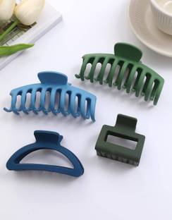 sparkal Girls and women Different types Multi colour Hair Clutcher Pack of 4 Hair Claw