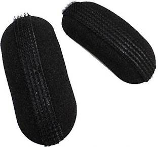 AROOMAN Black Sponge Bump Up Hair Clip Volume (Bun Clips) Puff Maker Pack of 2 Hair Clip