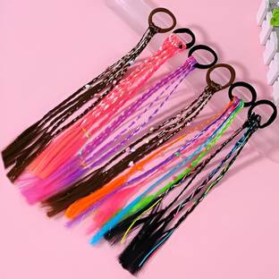 LYTIX Hair Extensions for Braiding Kids Girls 3 pc, Multi Color) Hair Accessory Set