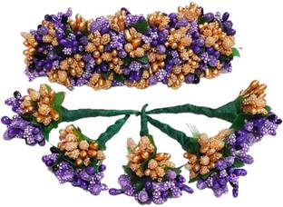 zendro Trandy Bridal Hair Aarthi Floral Gajra 1 Veni pins 5 Hair Accessory Set Hair Accessory Set