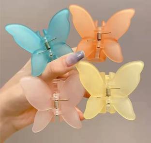 tempra Butterfly Shape Hair Clutcher Claws for Women and Girls -Combo of 4 pcs Hair Claw