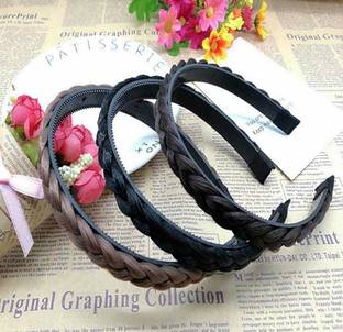 Vivalace Braided Plastic Hair 2pc Plaited Braided Headband Synthetic Hairpieces Hair Band Hair Band