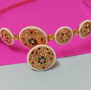 Ruwaza Stylish Hair Band With Maang Tikka hair combo