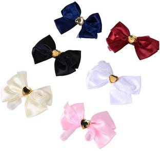 SassyVilla Simple Fashion Assorted Color Fabric Bow Shoe Clips Butterfly Shape Shoe Charms Hair Clip