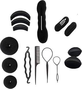 mahek accessories Hair accessories Hair Accessories, Hair Styling Tools, Bun Maker Hair Accessories, Combo Offer With Best Prices 3 hair donuts 3… Hair Accessory Set