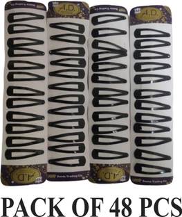 mamatha Tik Tok Strong Metal Black & Dark Shade hair Pin Clips (Pack Of 48) Hair Clip