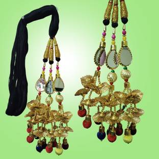 PRAAJKA Parandi Braid Tassles Hair Accessory | Punjabi Hair Paranda Braid Extension Braid Extension