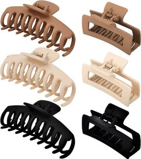 Trendy Club 6 Pieces Hair Clutchers With 2 Different Designs Hair Claw Clips for Women Hair Claw