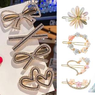 Blubby 8 Pieces Combo Hair Clips Hair Pins for Girls Women Hair Pin