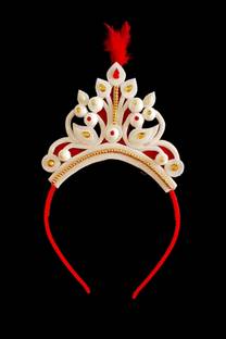 BengCraft Bengali Annaprashan Mukut for Baby Boy and Girl, Shola Crown for Rice Ceremony Hair Band