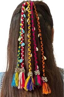 Radhvini Collections Rubber Band Hair Accessory for Style and Rainbow Braids Extensions Hair Color Hair Accessory Set