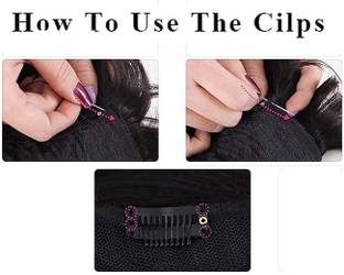 A H S Clips 10 pcs, Hair Toupee Hair Patch, Hair Extension, hair Attachment Clips Hair Clip