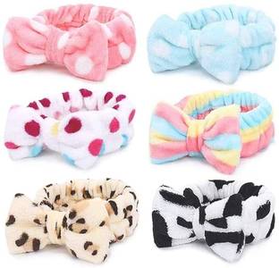 Hivata Hairband Women and Girl's Adjustable Elastic Velvet Strip Headband Pack of 6 Hair Band