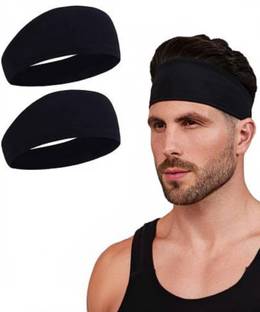 CozyFox Unisex Headbands for Men Women, Sweat Wicking Headbands for Sports PACK OF- 2 Head Band