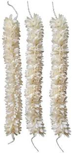 snehatrends 3PC Off White Single Color Jasmine Flower for Stunning Hairstyles Bun Clip