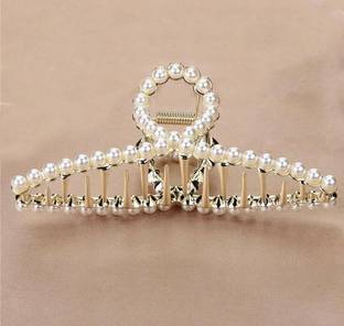 Myra Collection Metal Pretty Pearl Designer Hair Clip Stylish Hair Accessories for Women Hair Clip