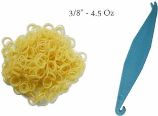 Dentosmile Orthodontic Intraoral Latex Elastics, Size 3/8'' - 4.5 Oz | Dental elastics| Tooth Colours Pack of 100 Pcs + Placer for Braces Rubber Band