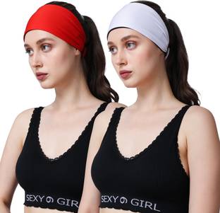 PAROPKAR Headbands for Women Self Design Non Slip Sport Yoga Running Elastic Sweat Band Head Band