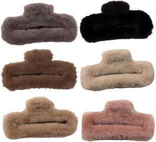 THE MAXIM Hair Claw Clips Winter Hair Clips NonSlip Hair Clamps Soft Plush Claw Hair Claw