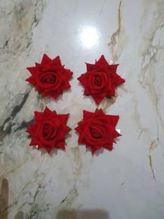 raabta Artificial Red Rose hair pin Hair Pin