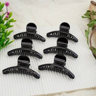 CARTLOG combo of 6 black clutcher, hair clutcher for women black, black claw clip Hair Claw