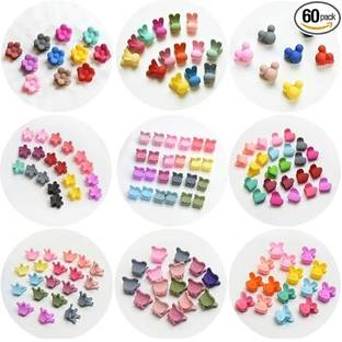 WestFashion 50 Mini Matte Plastic Hair Clip Claws Pins Clamps For Girl Teens Kids and Women Hair Claw