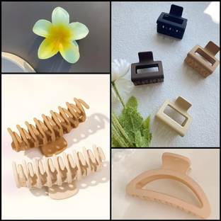 Elecsera Multi Design Hair Claw Clip Clutcher Accessories Combo For Women Hair Claw