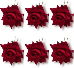 Kaima Rose Flower Pin Hair Juda (Pack of 6) Bun Clip