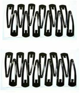 FRESHION STORE Black Metal Tic Tac Hair Clips for Women & Girls (Pack of 24) Hair Clip