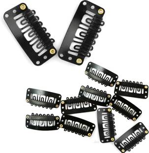 Temperia 12pcs Hair Extension Clips For Women & Men Patch Clips Attached Snap Wig 3.4cm Hair Clip