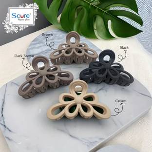 Scure Large Hair Claw Clip | Pack OF 4 – Stylish Grip For Thick & Long Hair Hair Claw