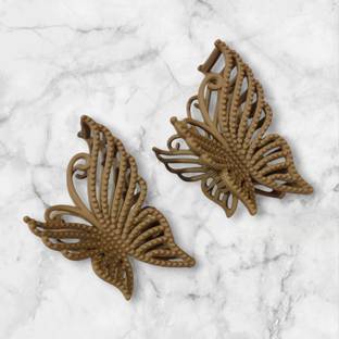 Nikki Nikk 2 Pcs Butterfly Shape, Matte Finish, Hair Claw Clips (Design 1) Hair Claw