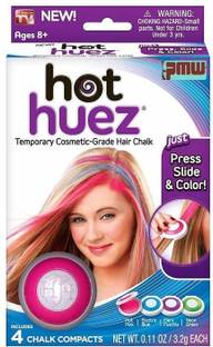 PMW Hot Huez Temporary Hair Chalk-Set of 4 Colors - Hair Colors - 1 Set Hair Stamp