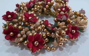 Head To Toe H2T Artificial Floral Gajra Bun Clip