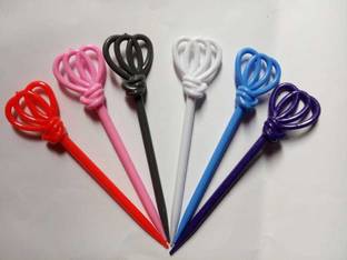 Clezaro 6Pcs Best Quality Plastic Bun stick Juda stick For Women Fashion (Multicolor) Bun Stick