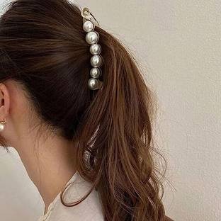 BAOER Pearl Hair Clips Banana Clips for Women 1 PC Banana Clip Hair Clip
