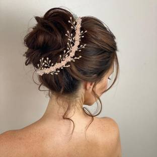 KIFAYTI KART Hair Pin Wedding Hair Accessories Light Rose Gold Wedding Hair Accessory Set