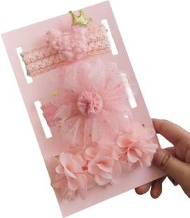 SYGA 3 Pcs Girl Baby Wind Bow Flower Headband For 0-3 Years Hair Band