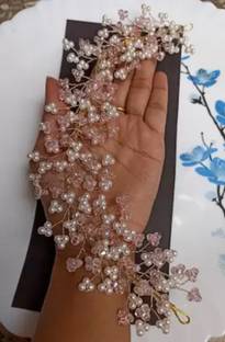 Antish Beaded Tiara Hair Jewellery Vine Chain | Hair Pin Clip Gajra For Women Hair Pin