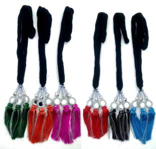 ONEX 6 pieces Punjabi Paranda Parandi Hair Accessory Braid Tassles Prandi/Pranda Braid Extension